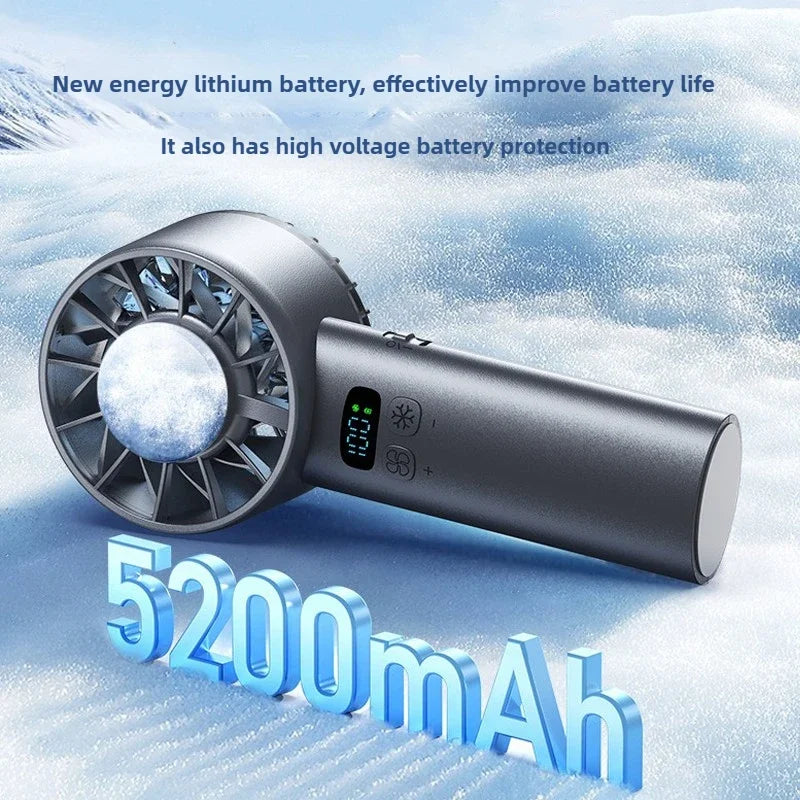 Zensonic FrostBreeze Pro: High-Speed Handheld Cooling Fan with Ice Compress – Instant Refreshment, Anywhere You Go!