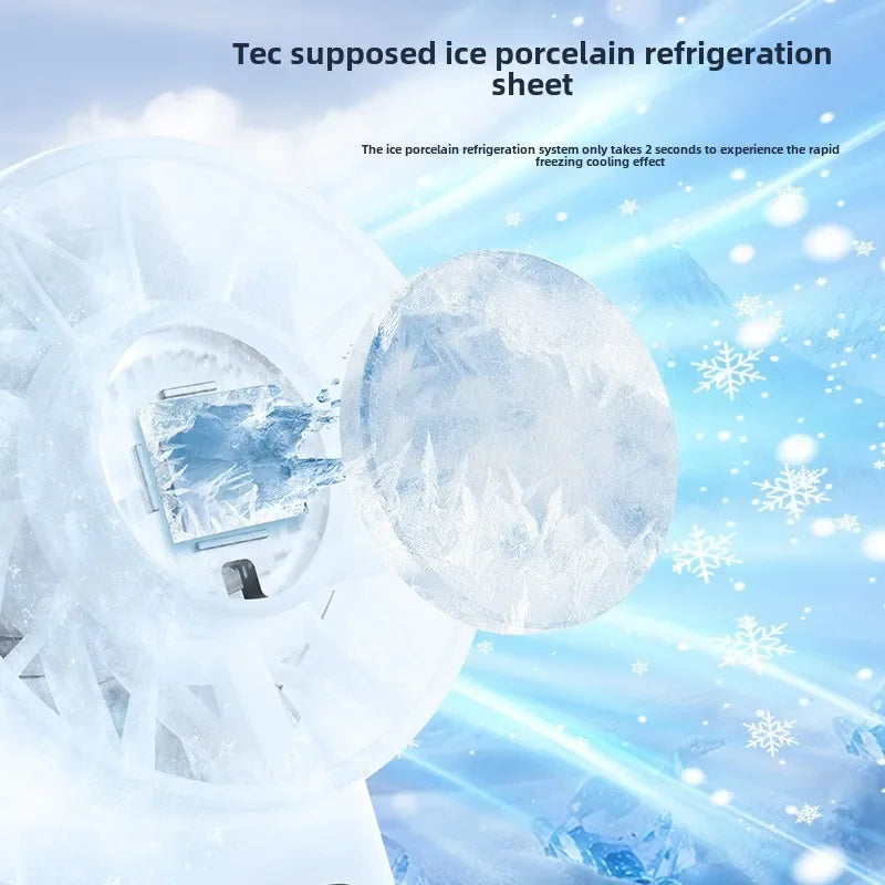 Zensonic FrostBreeze Pro: High-Speed Handheld Cooling Fan with Ice Compress – Instant Refreshment, Anywhere You Go!